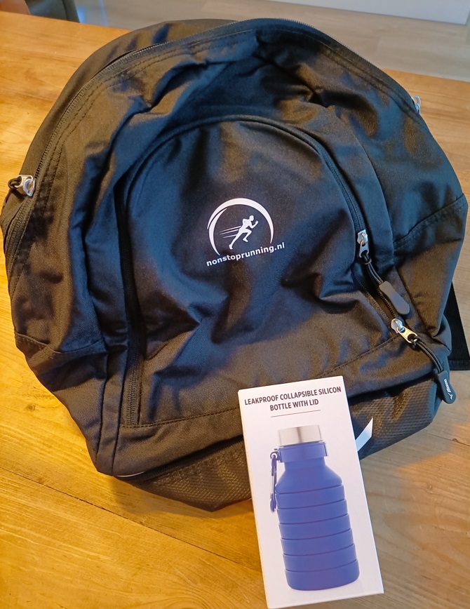 Backpack with Water Bottle